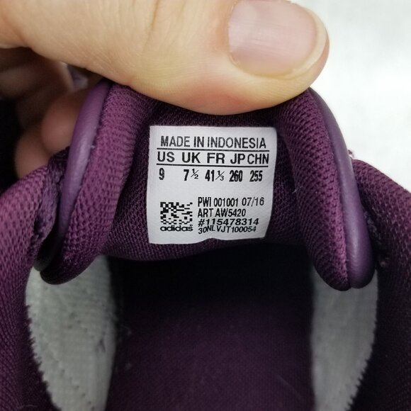 ✅Adidas Neo Baseline W Sneakers Merlot/Grey Women's 9 Athletic Shoes 3 Stripe - Picture 4 of 11